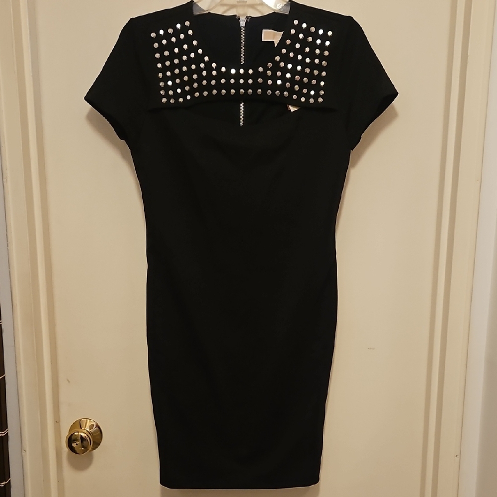 MICHAEL Michael Kors Black Sheath Mini Dress